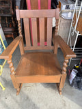 Wide seat wood rocking chair