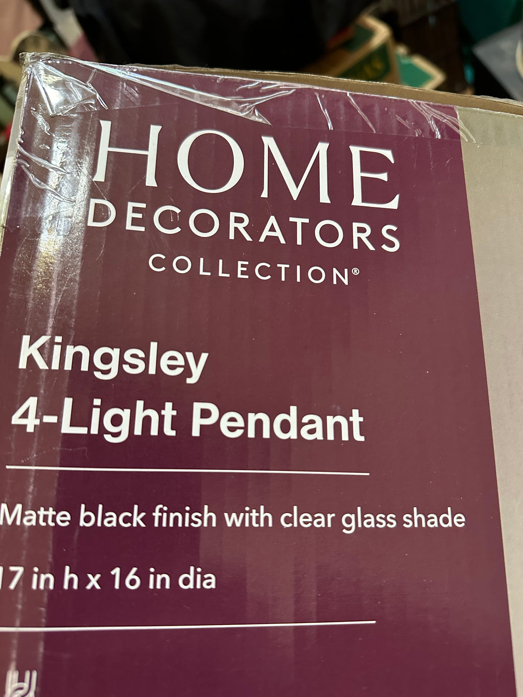 4 Light glass pendant chandelier