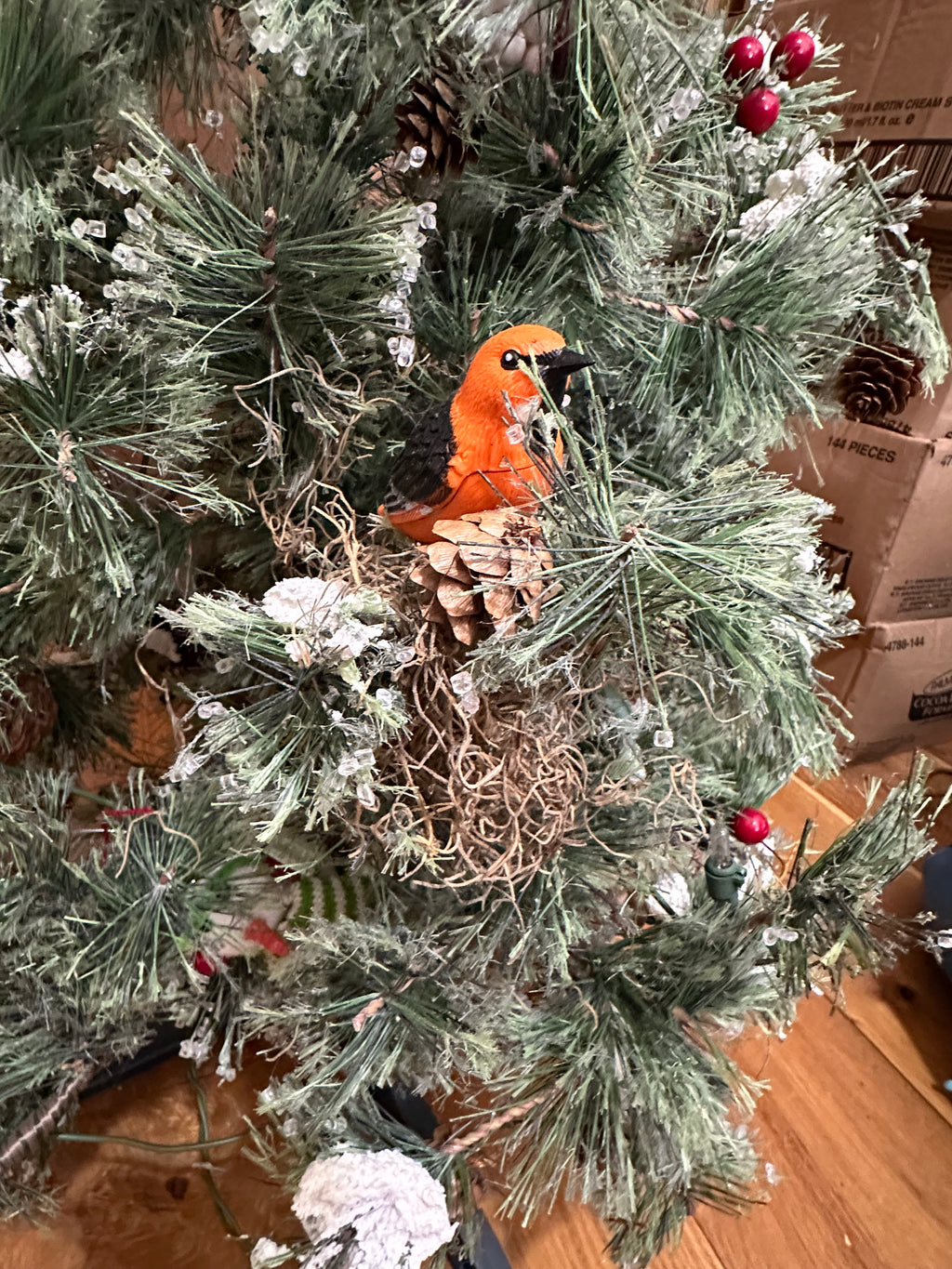 4' lighted & decorated Christmas artificial tree