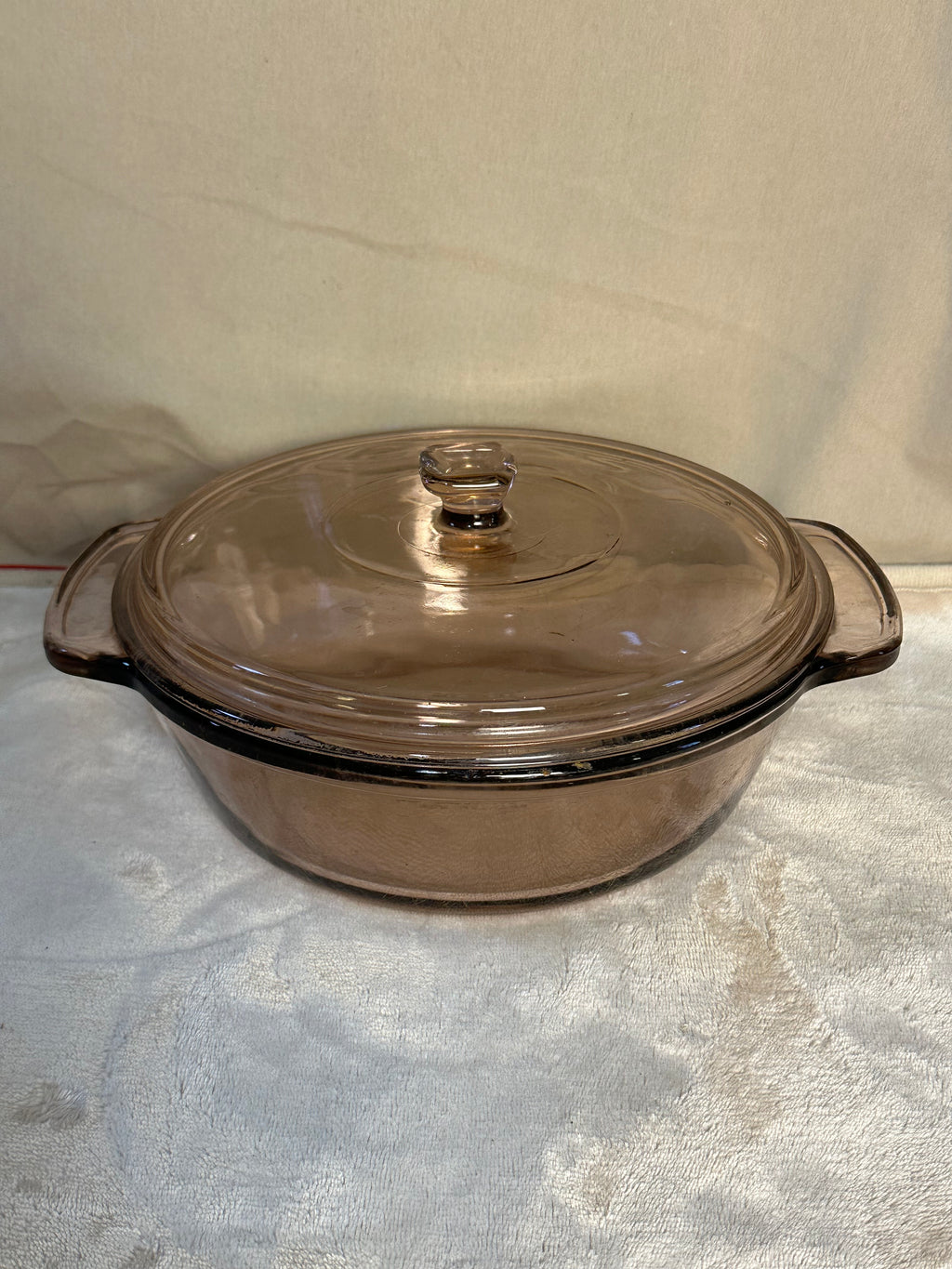 Anchor Hocking 2 qt casserole oven glassware dish - pink