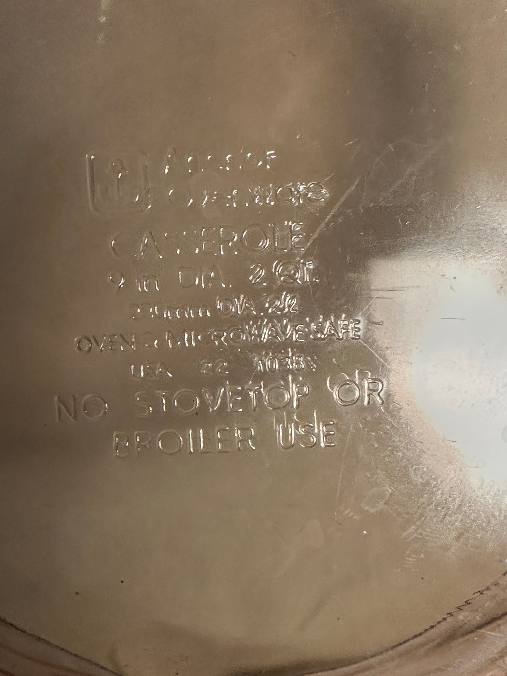 Anchor Hocking 2 qt casserole oven glassware dish - pink