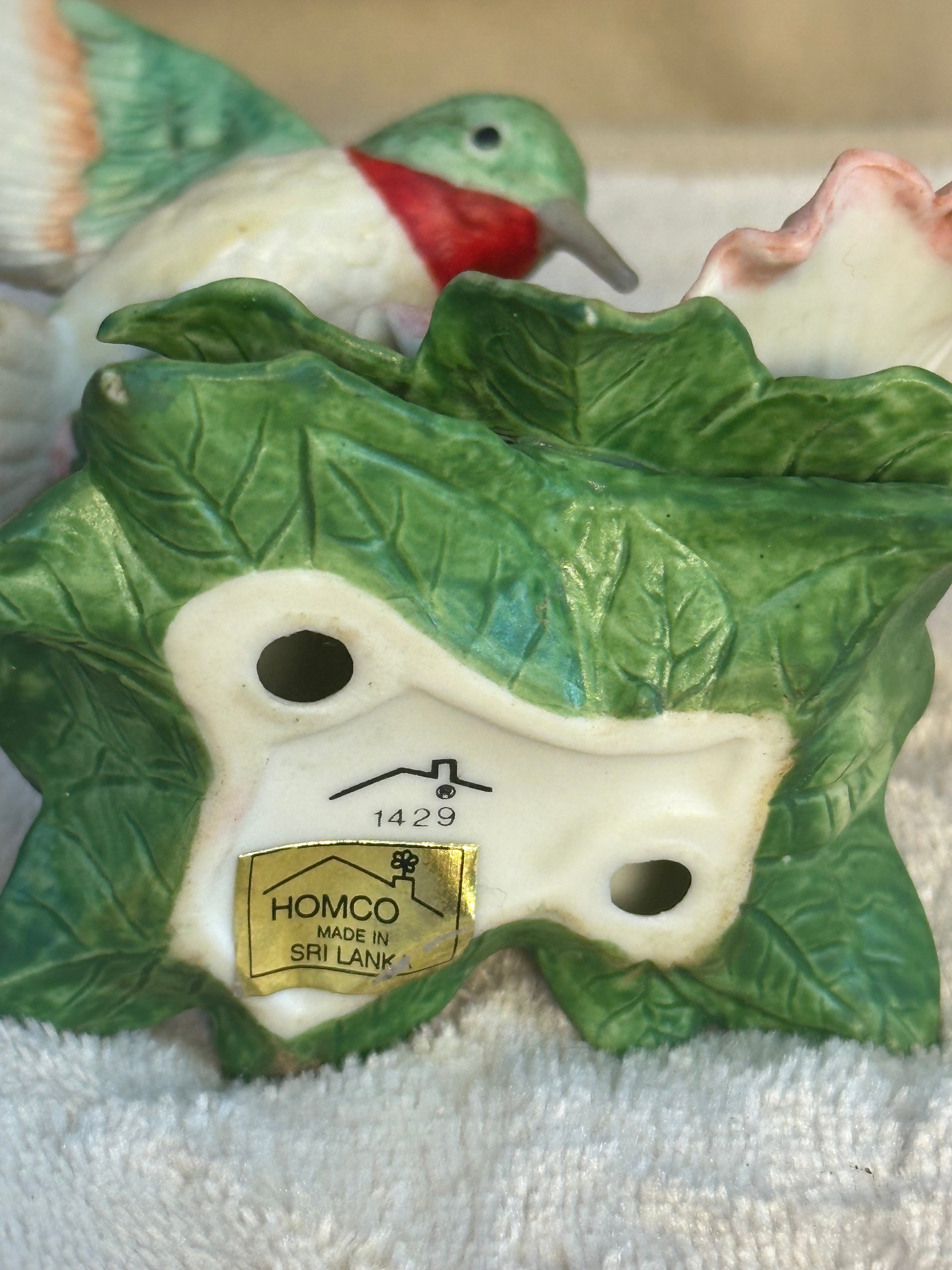 HOMCO porcelain hummingbird