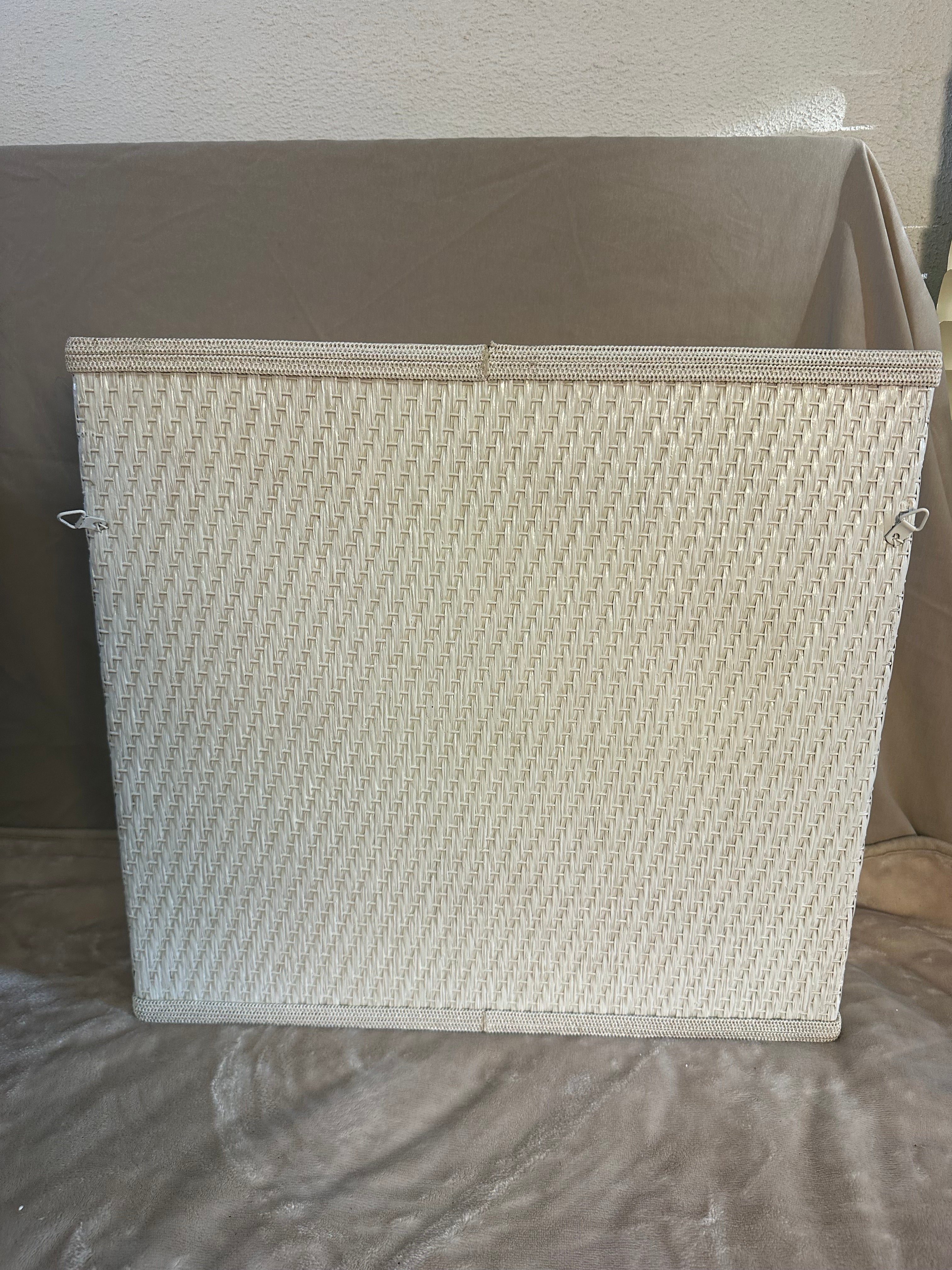 White Wicker wall shelf