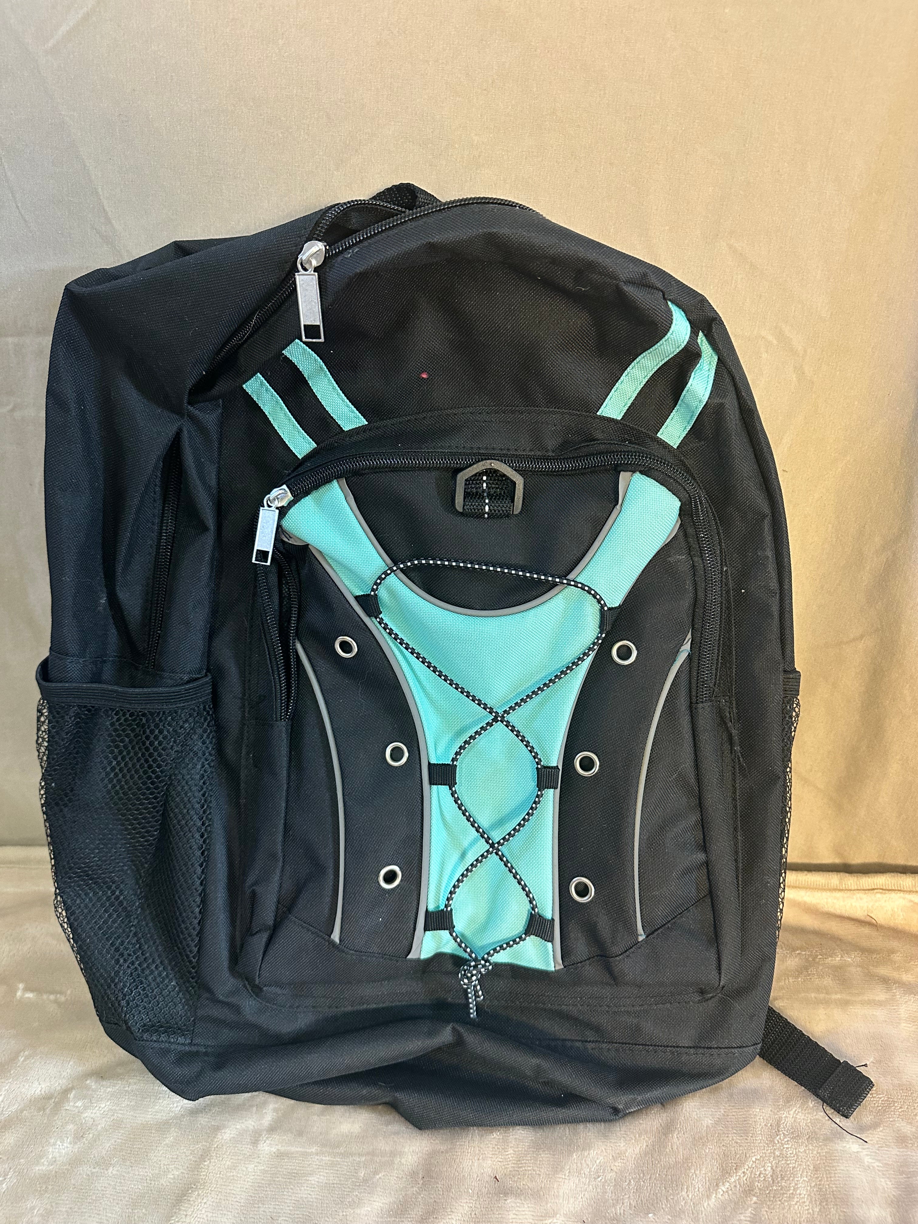 Bookbag with teal trim