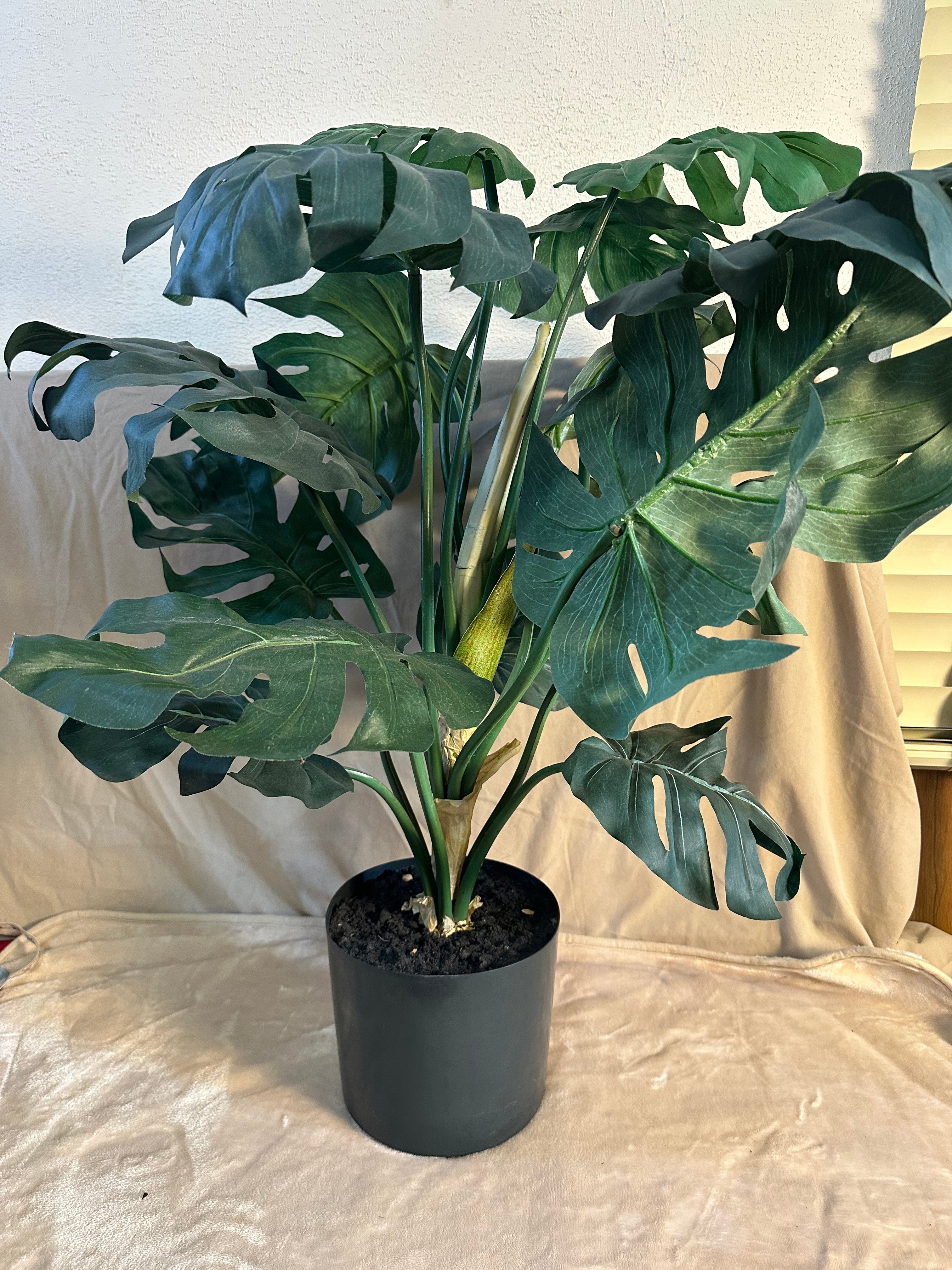 Artificial monstera tree tropical plant