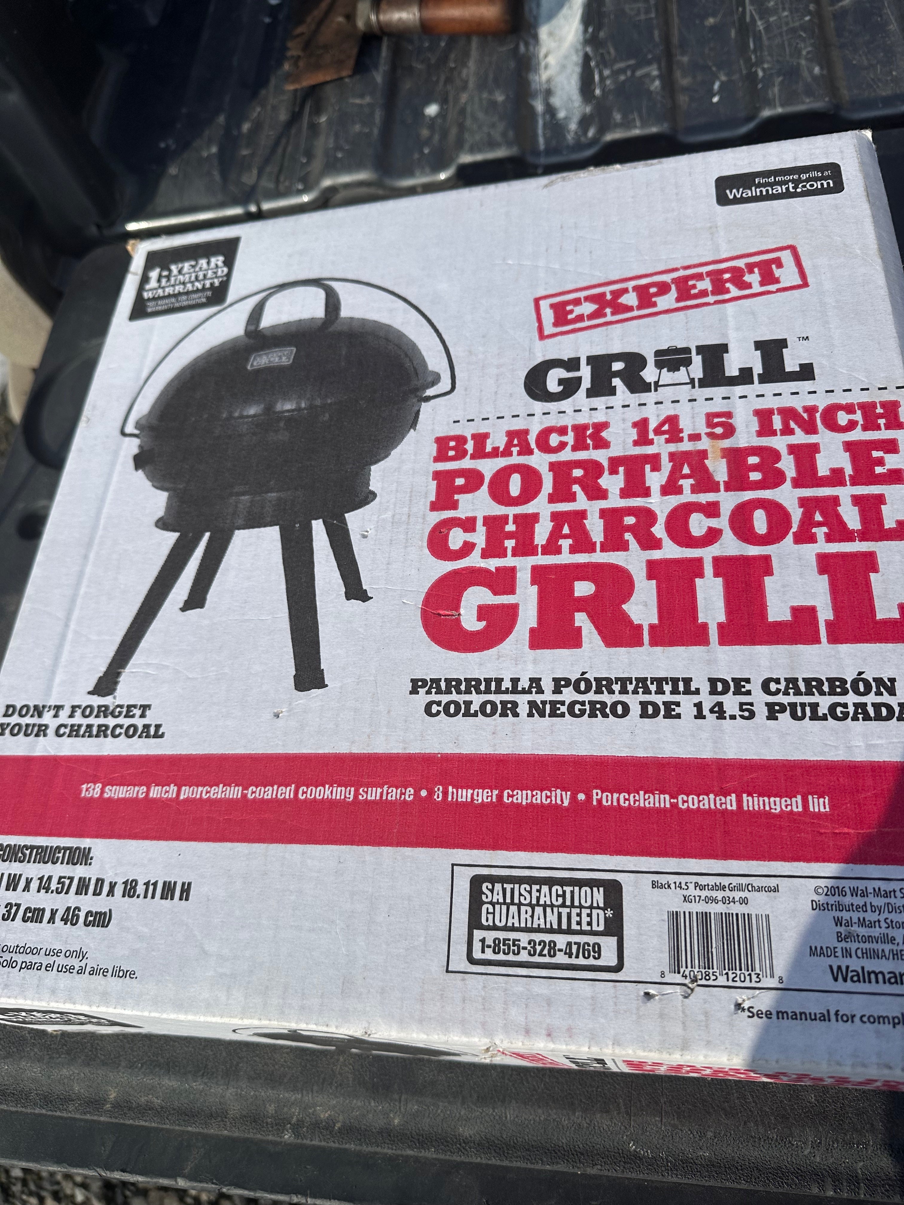 14.5 inch portable charcoal grill
