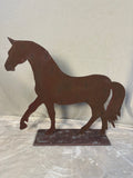 Metal freestanding horse decor