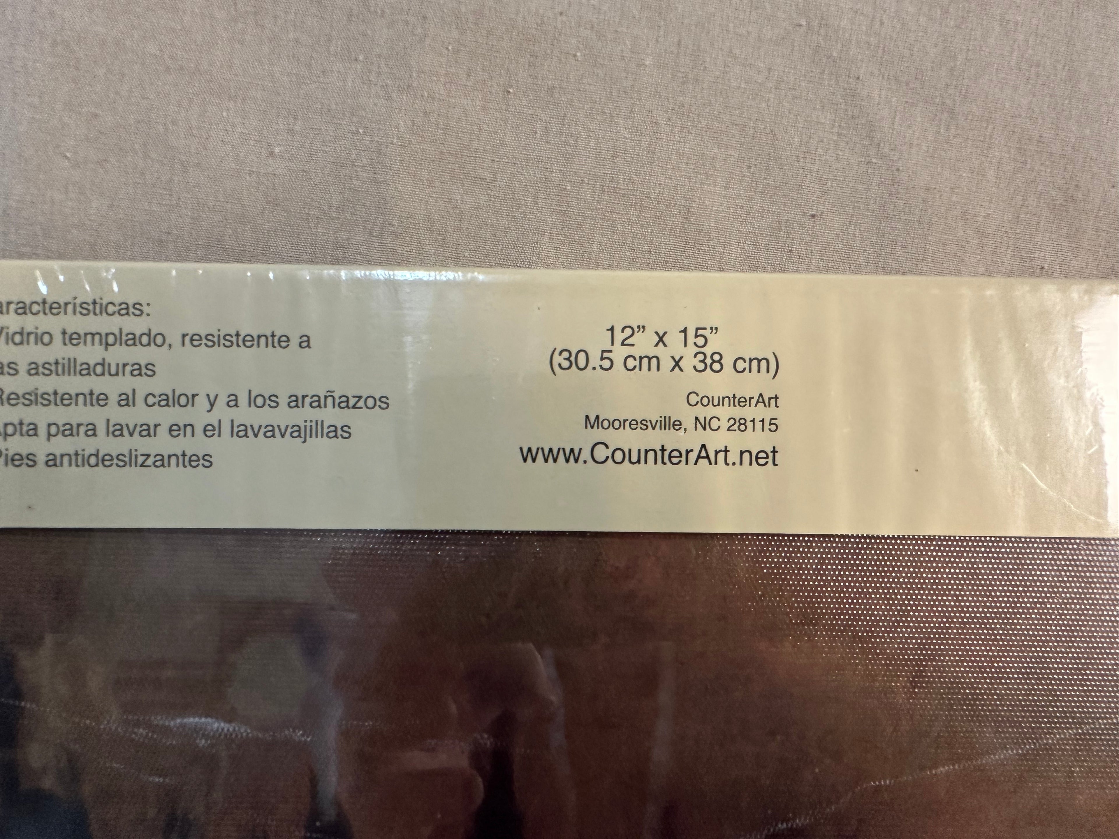 Counter art horse design glass cutting board