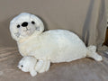 Large Goffa stuffed seal with pup 26"